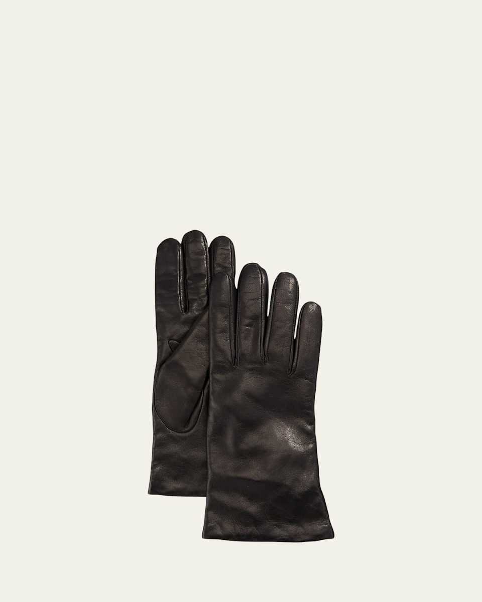 Cashmere-Lined Napa Leather Gloves